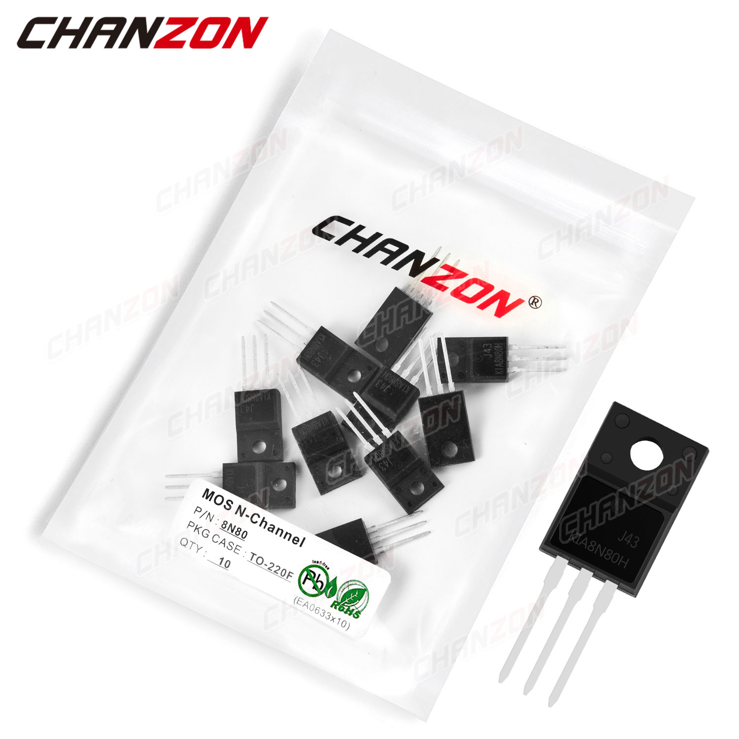Diy Electronics Youtube Channel - 10pcs 8N80 TO-220F N-Channel Mosfet Bipolar