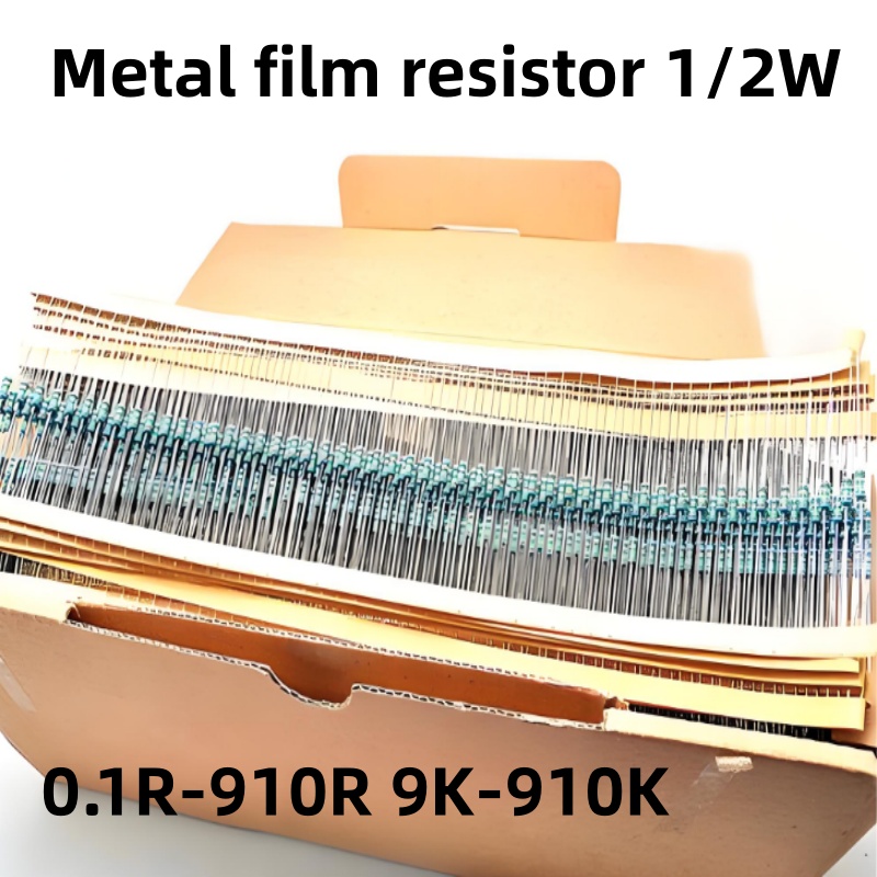 Resistor Kit 1 4W - 100PCS 1/2W 0.5W Metal film resistors