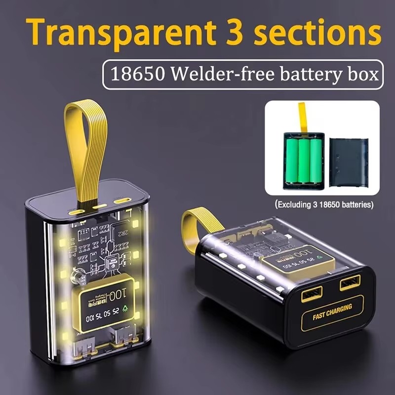 Diy Electronics Power Supply - 18650 Battery Charger Case Fast Charging
