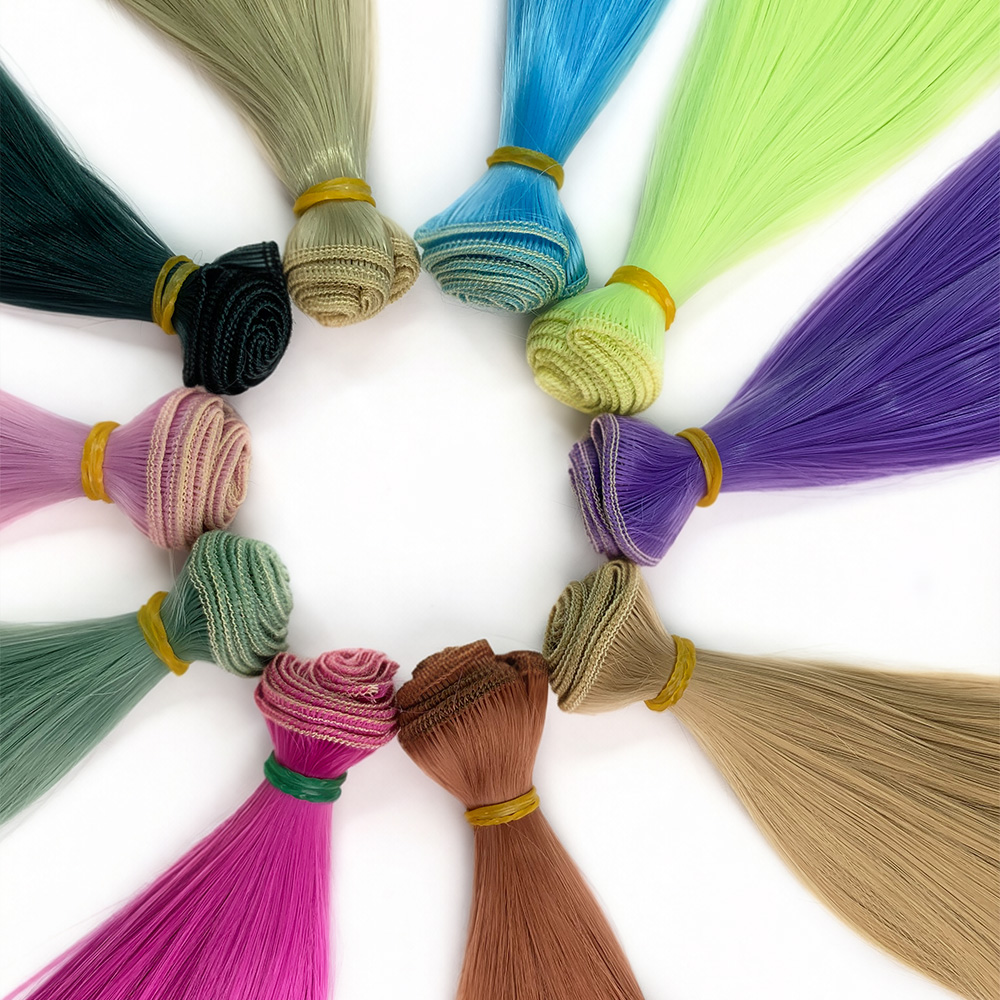 Diy Electronics Components - Heat‑Resistant Synthetic Hair Wefts, 25 Cm