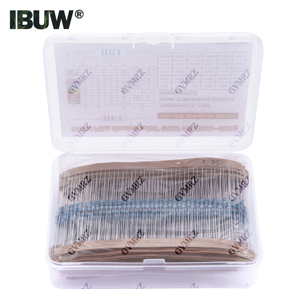 600PCS 30Values 1/4W Metal Fil - Resistor Kit 1 4W recension och pris