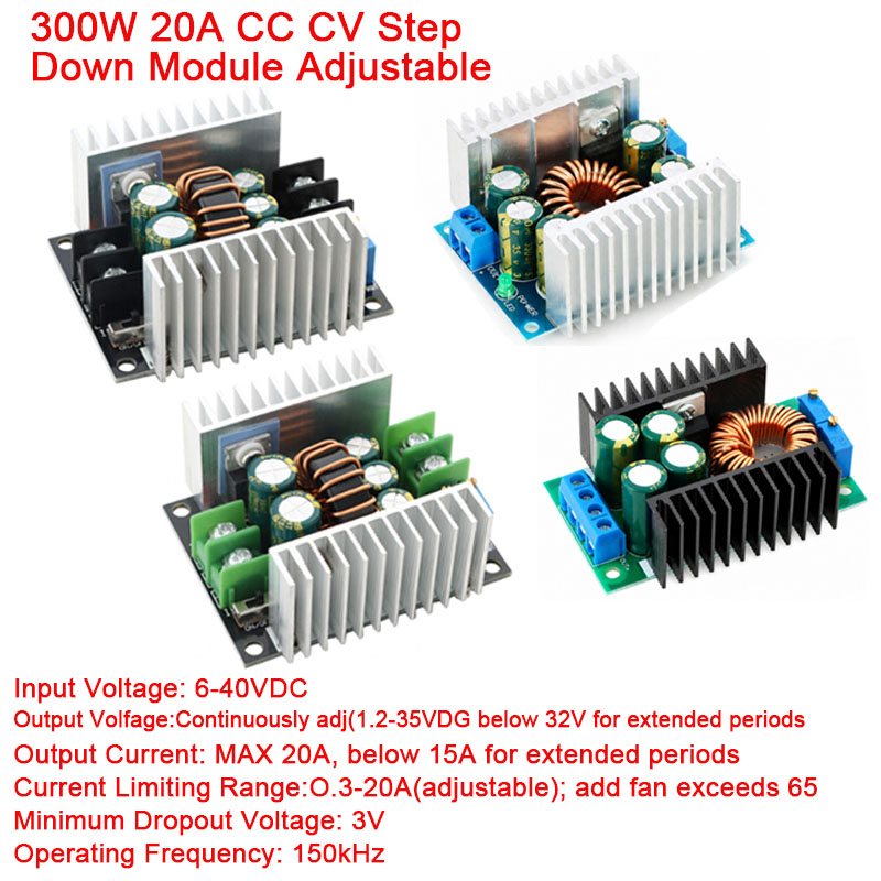 300W 20A DC-DC Buck Converter  - Dc Power Supply Variable recension och pris
