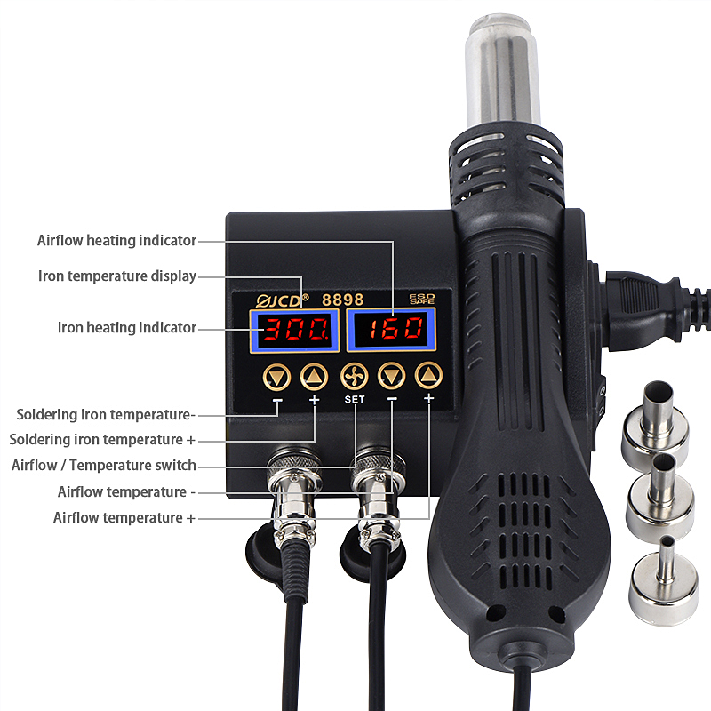 2 in 1 750W Hot Air Gun LCD Di - Smd Solder Paste recension och pris