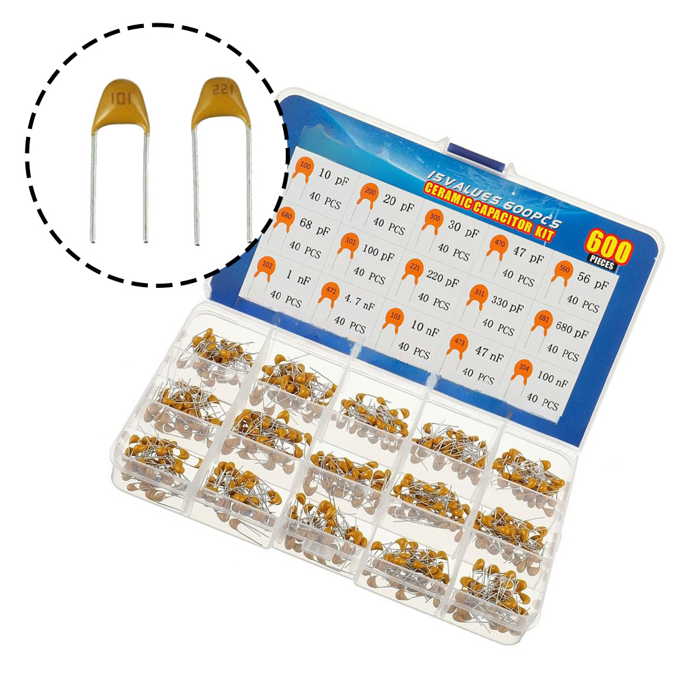 600Pcs 15Values Pottery Capaci - Capacitor Kit Assortment recension och pris