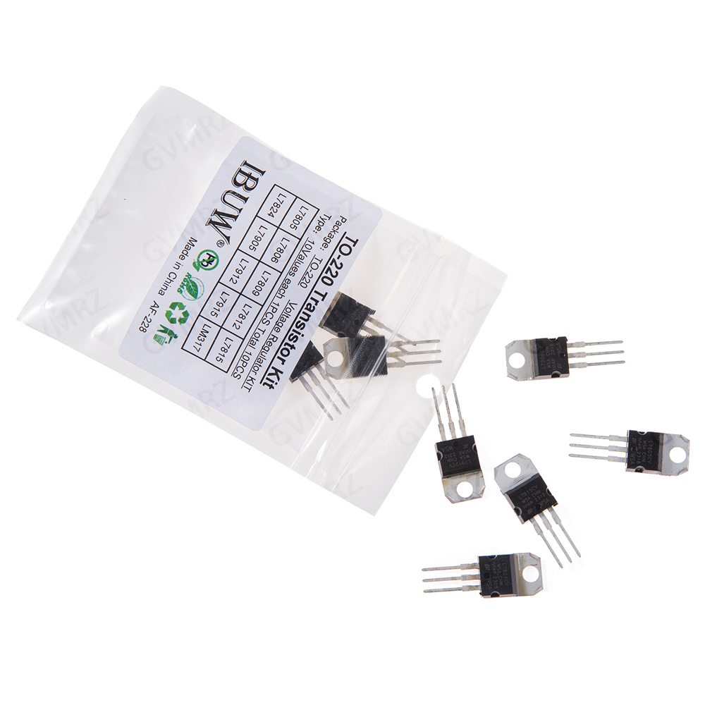 10PCS 10Values L7805 TO-220 Tr - Lm317 Voltage Regulator recension och pris