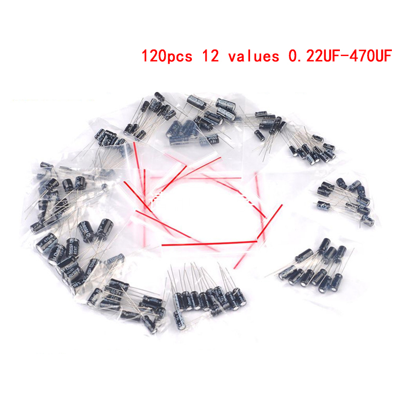 1set of 120pcs 12 values 0.22U - Capacitor Kit Assortment recension och pris