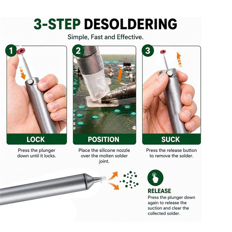 ABRU-For Solder Suction Tool M - Desoldering Pump Solder recension och pris