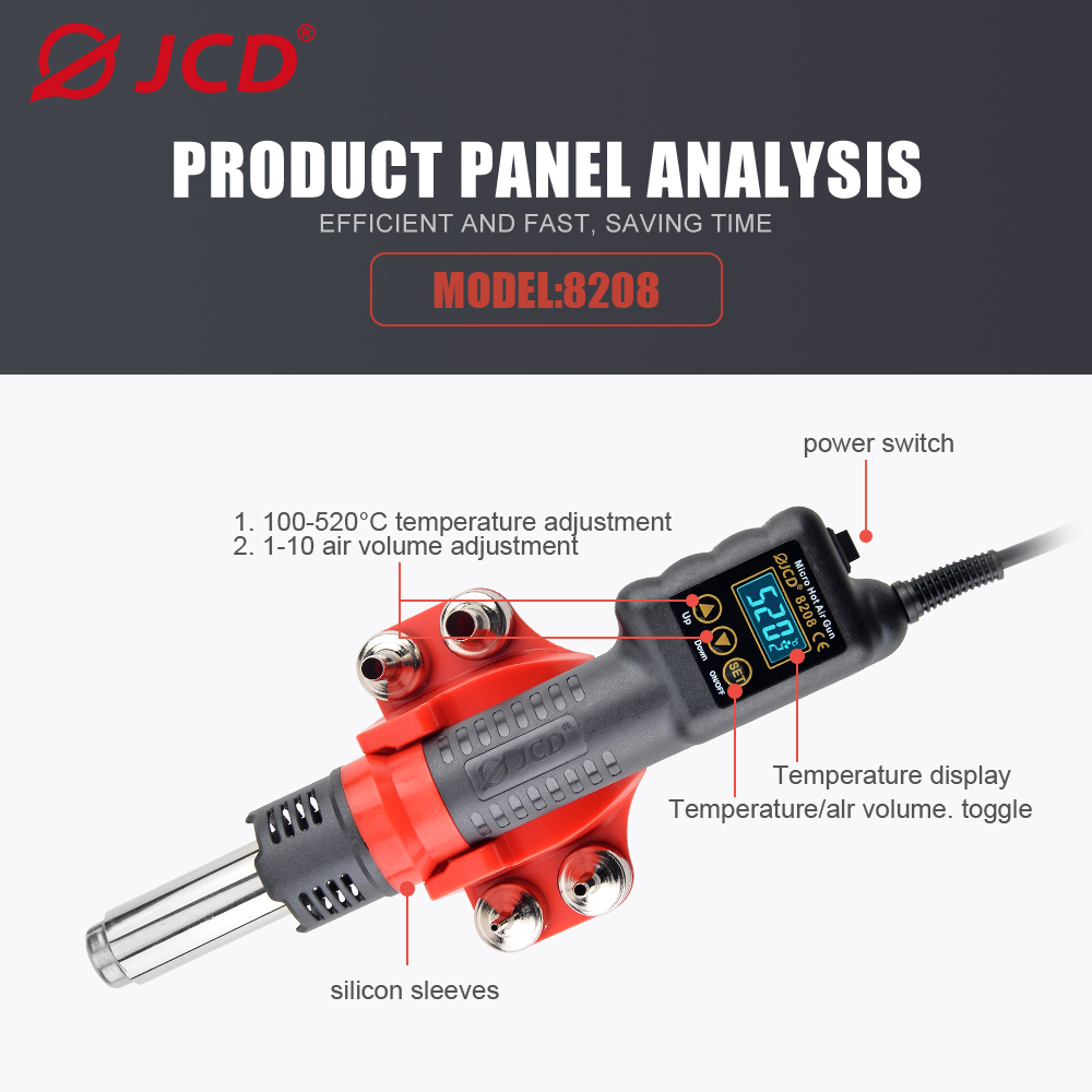 JCD 750W Micro Heat Gun Rework - Smd Solder Paste recension och pris