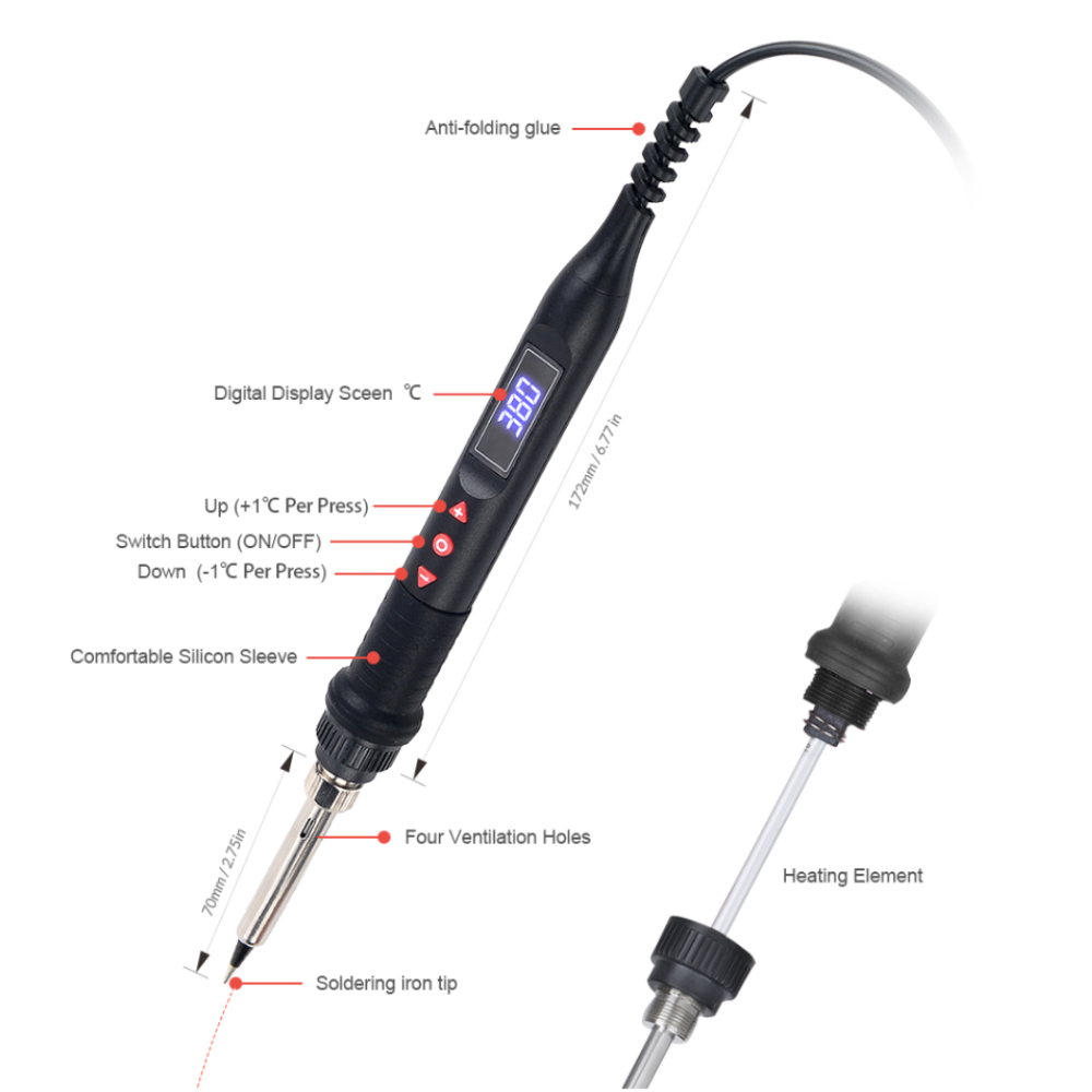 JCD 750W Micro Heat Gun Rework - Smd Solder Paste recension och pris