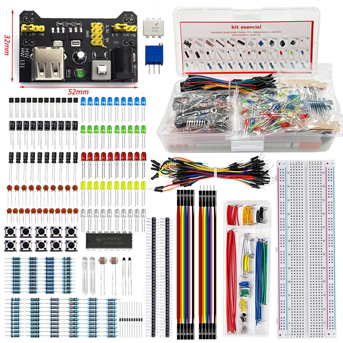 Breadboard 830 Point DIY Elect - Capacitor Kit Assortment recension och pris