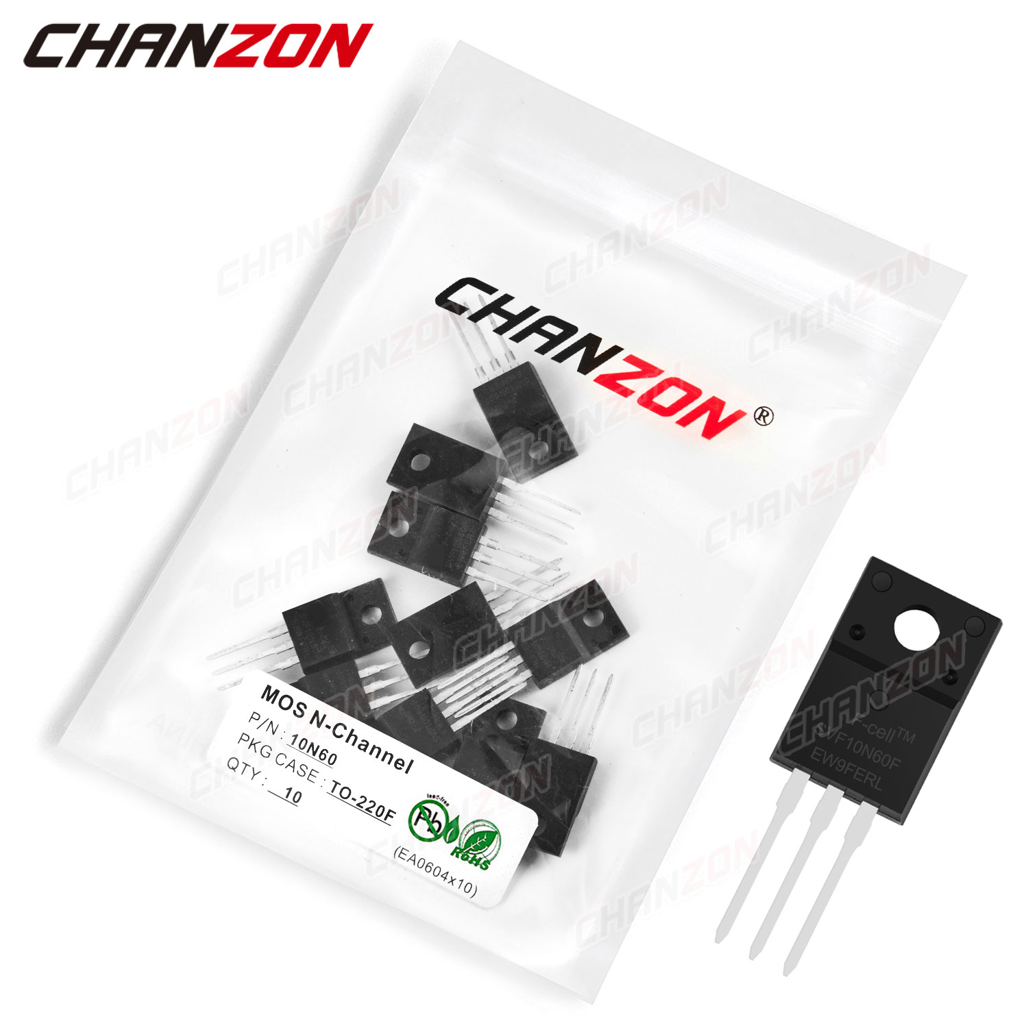 10pcs 10N60 TO-220F N-Channel  - Diy Electronics Youtube Channel recension och pris