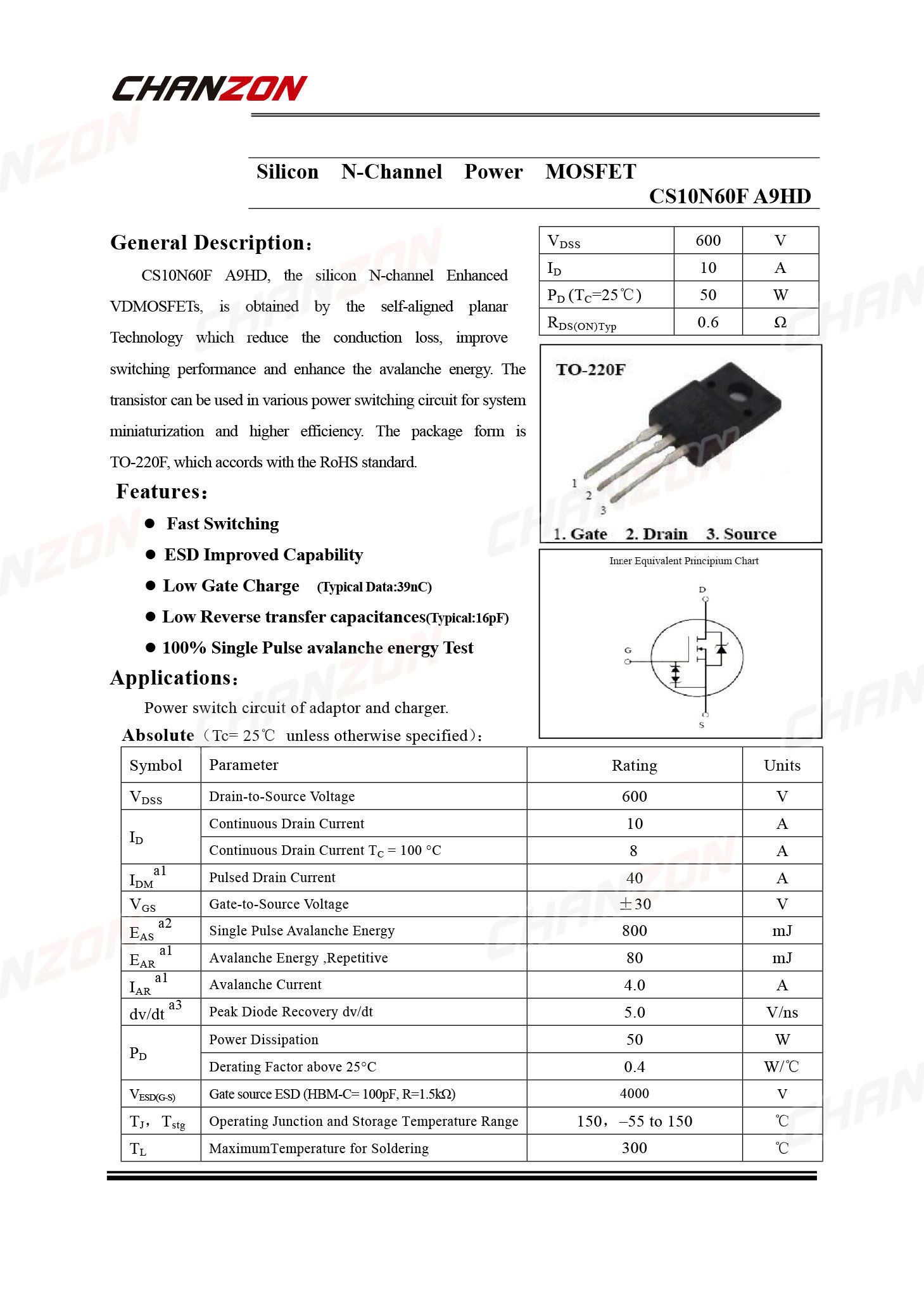 10pcs 10N60 TO-220F N-Channel  - Diy Electronics Youtube Channel recension och pris