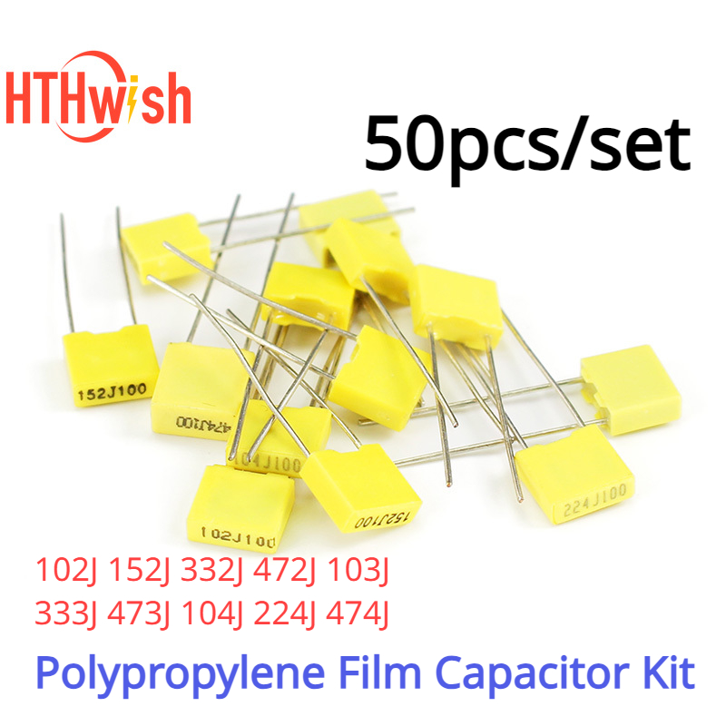 50PCS 102J~474J Polypropylene  - Capacitor Kit Assortment recension och pris