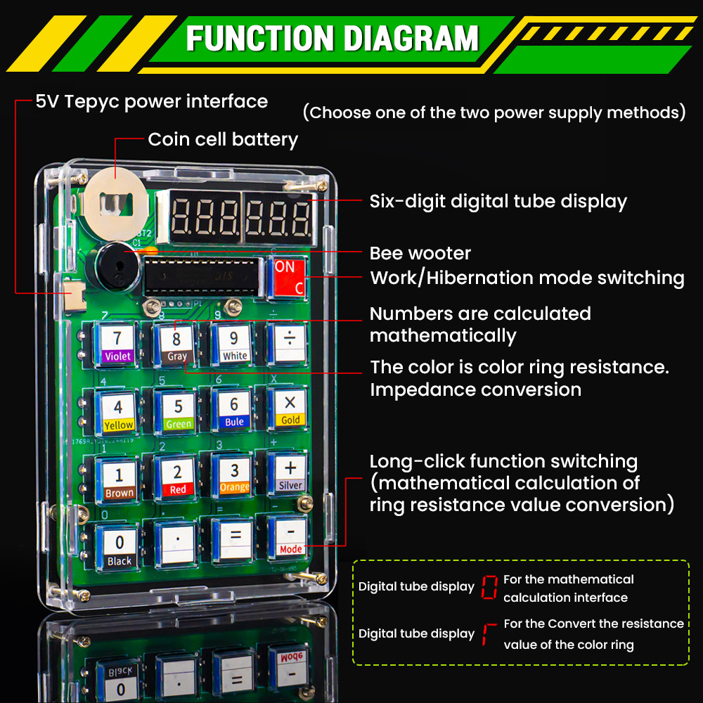 DIY Calculator Electronic Prod - Diy Electronics Youtube recension och pris