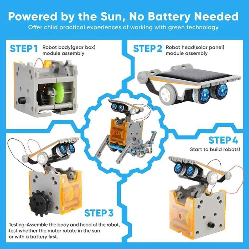 13 in 1 Solar Powered Robot Sc - Diy Electronics Components recension och pris